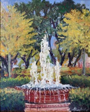 Gina Buzby - Water Fountain - Coastal VA Plein Air Artist