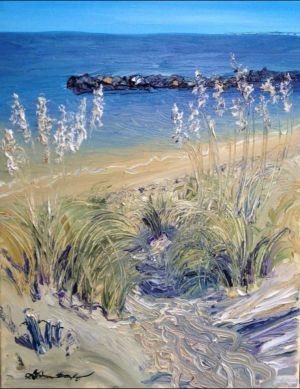 Gina Buzby - East Beach Dunes - Coastal VA Plein Air Artist