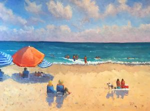 Suzanne Morris, Plein Air Artist - Beach Day