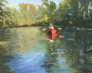 Suzanne Morris, Plein Air Artist - Canoe Ride