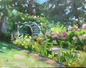 Jennifer Young - Belmont Garden Walk plein air painting