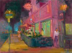 Doug Clarke | Diners at Nicht | Coastal VA Plein Air 2023
