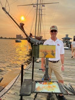 Doug Clarke | Sailboat Downtown Norfolk | Coastal VA Plein Air 2023